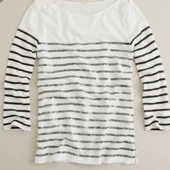 J. Crew Tops - Striped Shirt Sequins J. Crew Tops - Striped Shirt Sequins